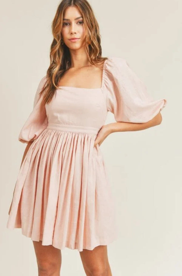 dusty pink mini dress, pink dress, pink mini dress, resort dresses