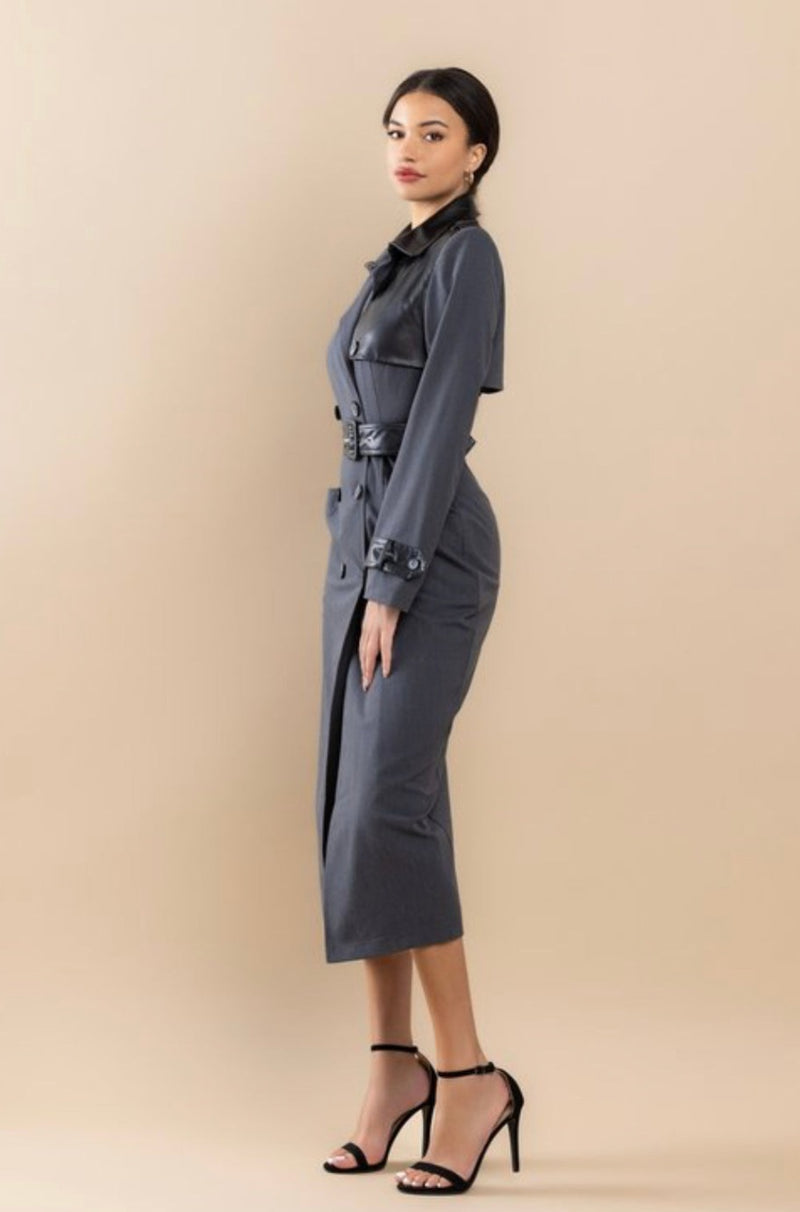 Brielle Trench Coat Dress