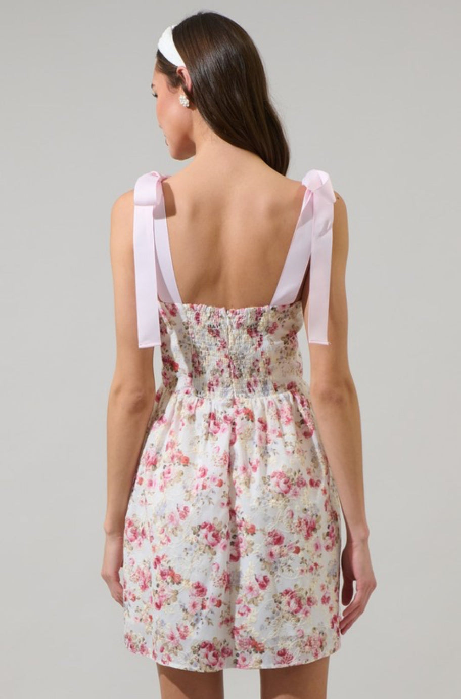 Nelly pink mini dress, side view