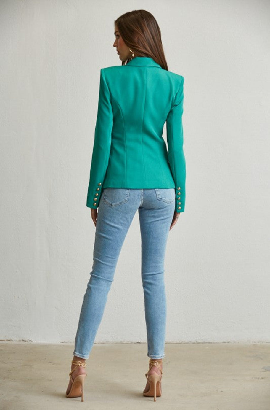 Emerald Enigma blazer, side view