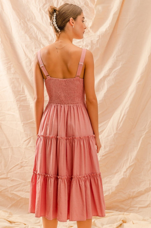 Estelle Double Bow Pink Dress
