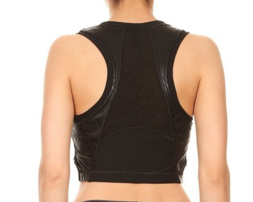 Black sports bra, alternate view