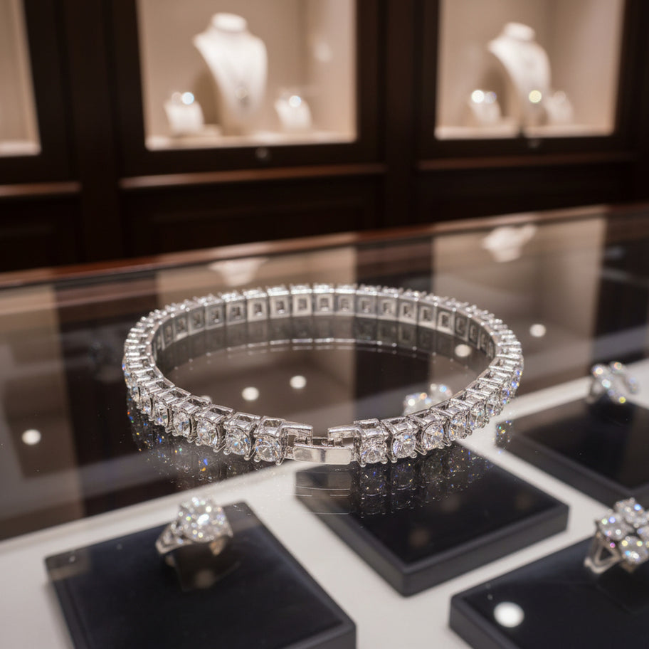 Silver tennis bracelet
