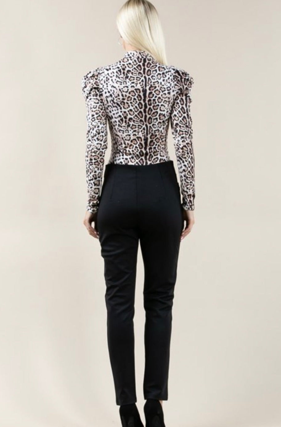 Leopard print bodysuit, alternate view