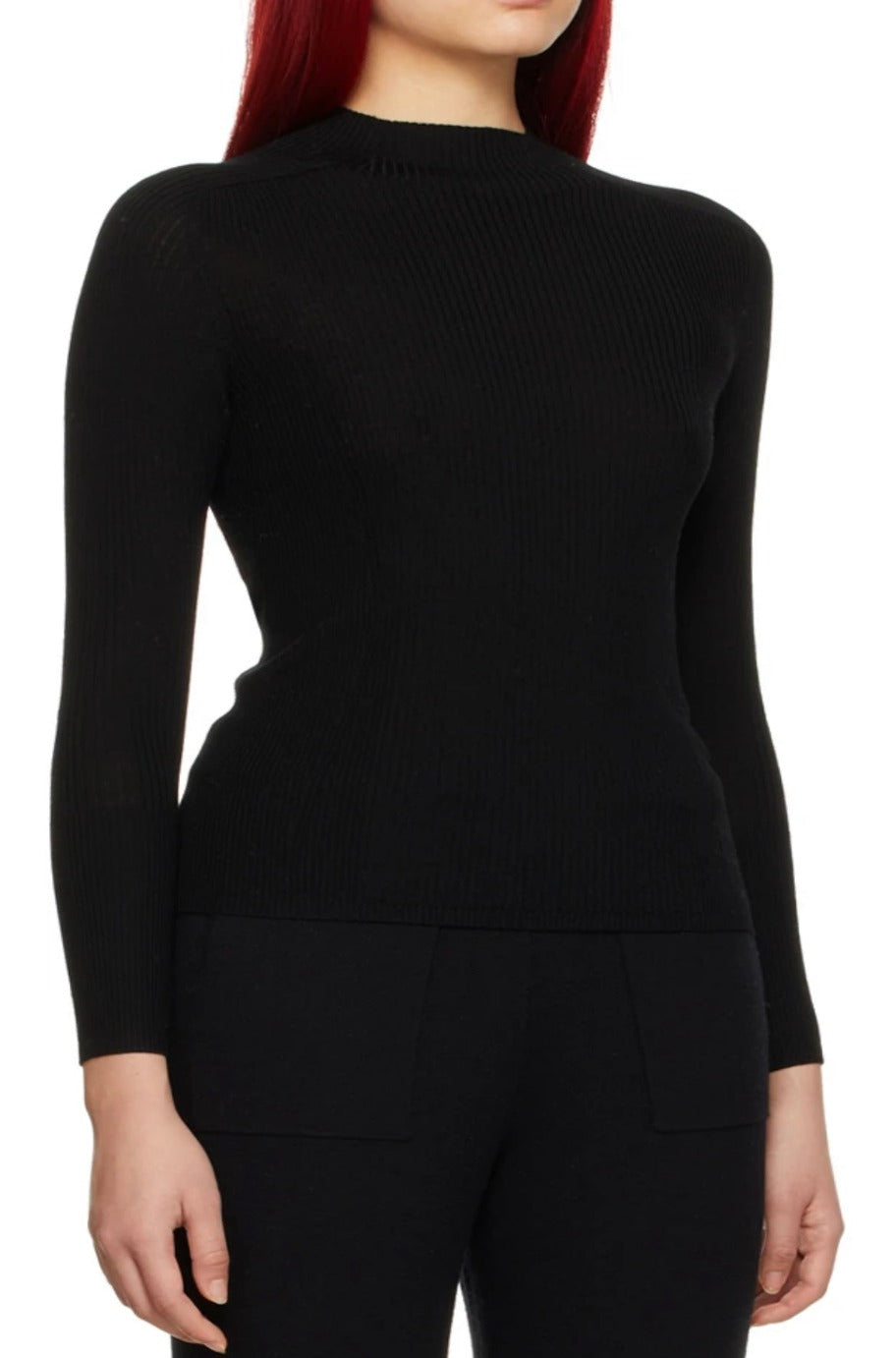Fitted knit sweater, detail view