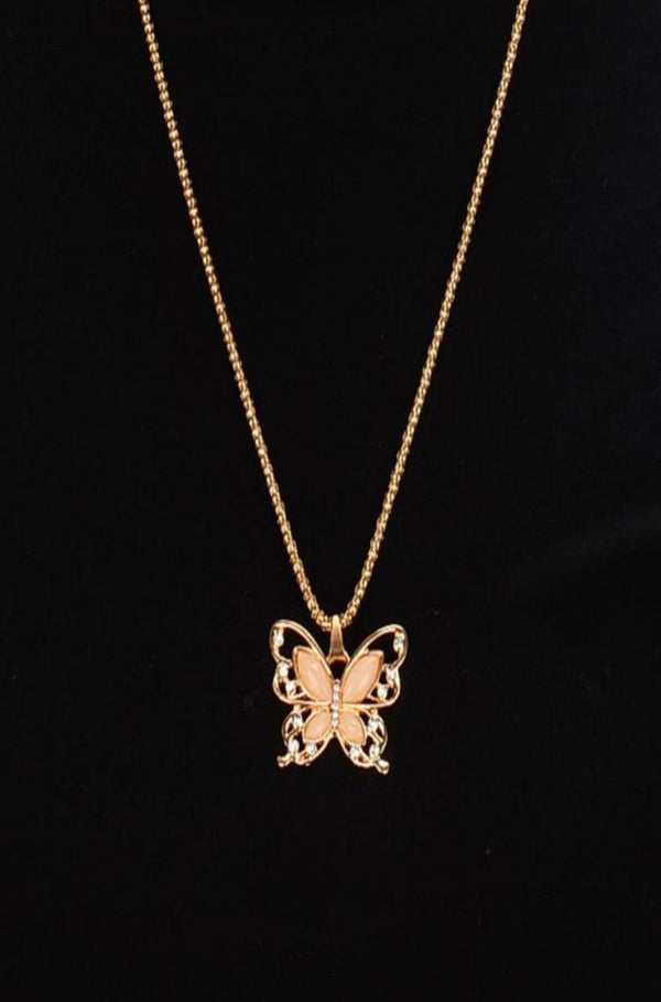gold butterfly necklace 