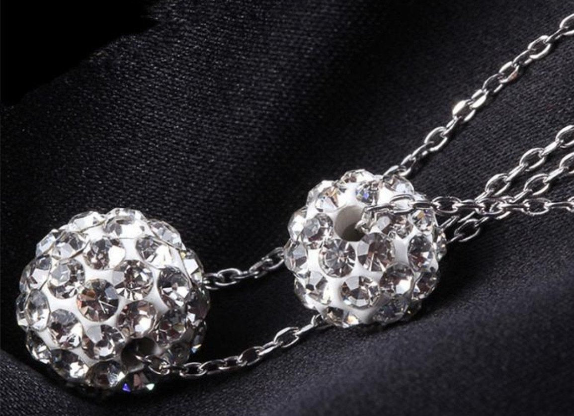 Crystal ball necklace, alternate view