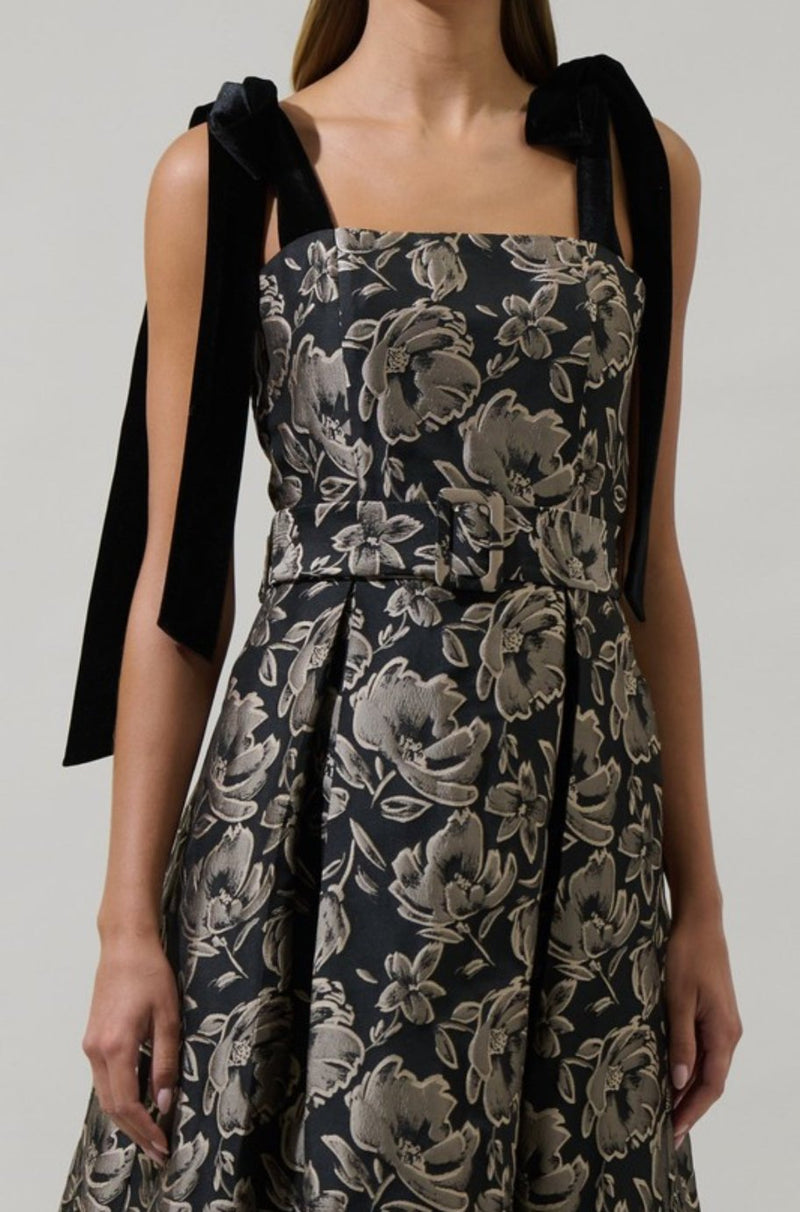 Cassie Jacquard Floral Dress