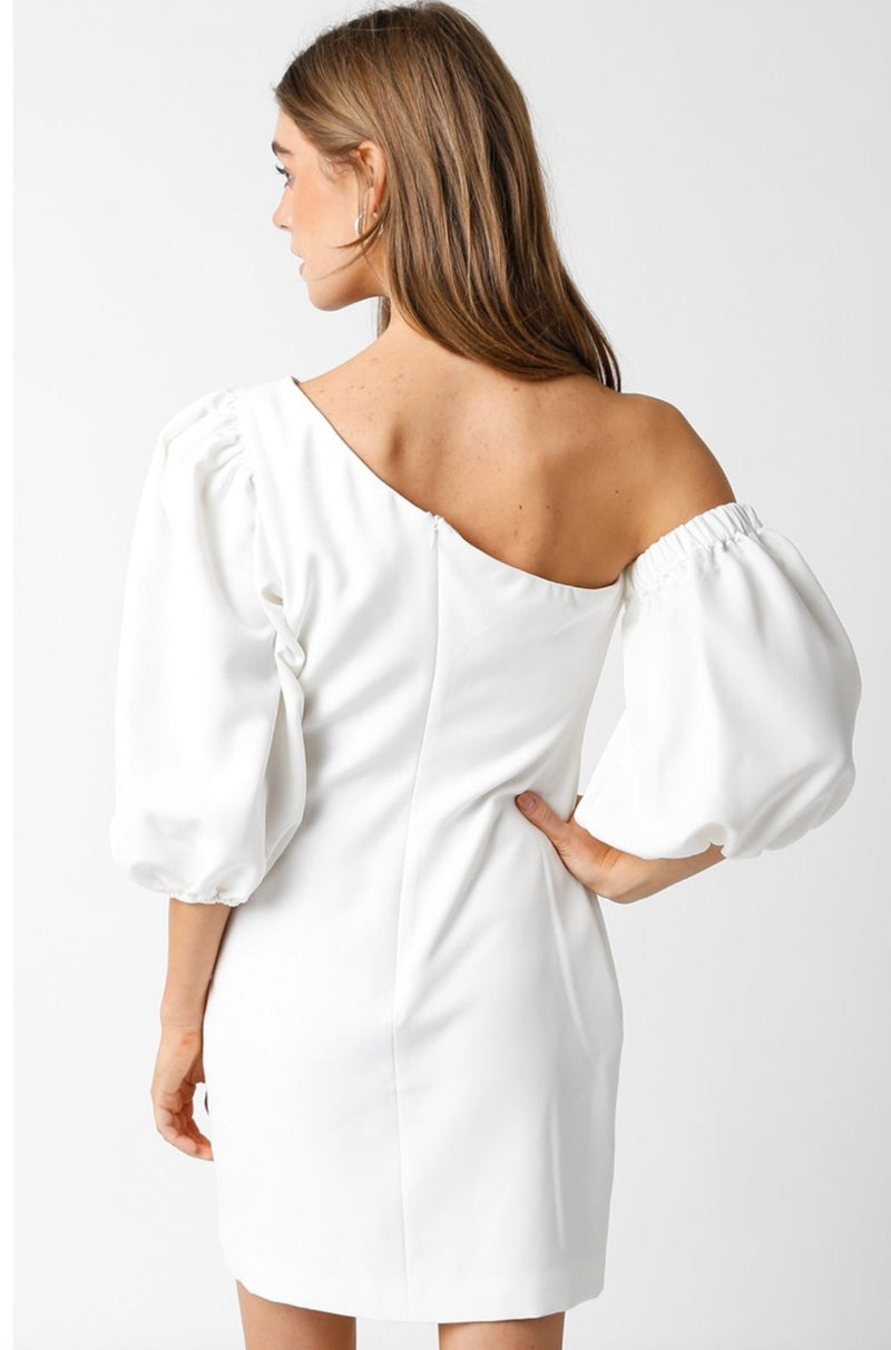 Doris White Midi Dress