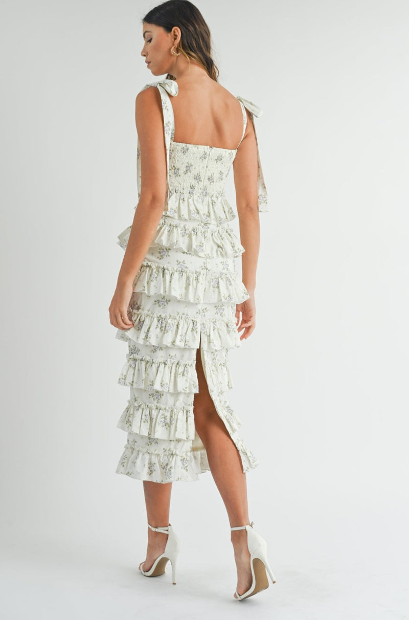 Estelle Ruffled Midi Dress