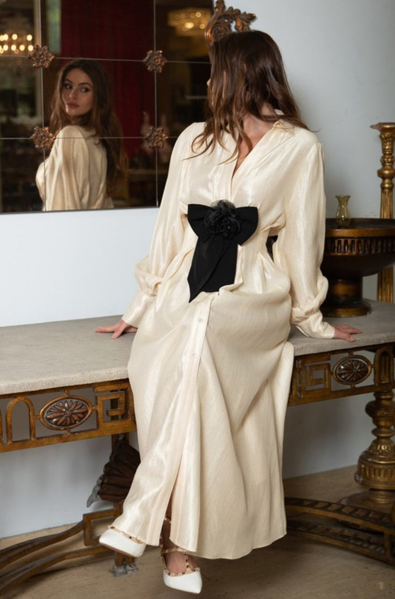 Bianca Long Sleeve Bow Dress