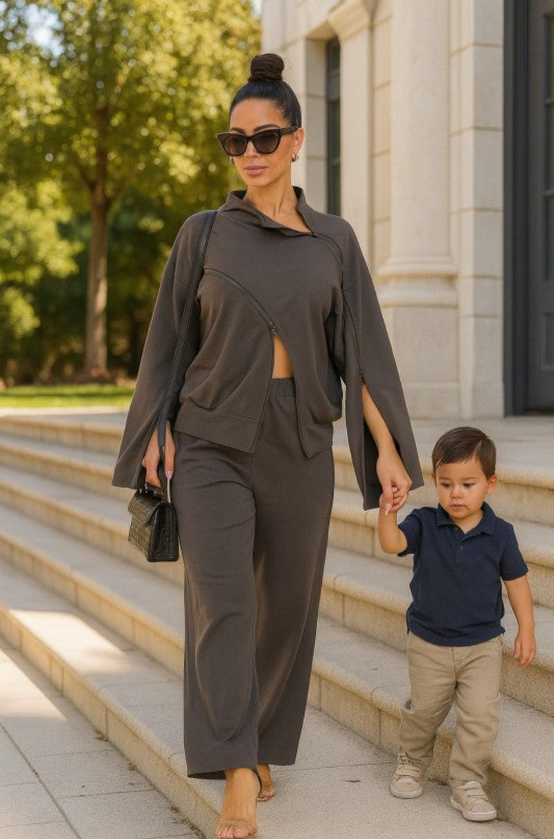 Harmony Zipper Jacket and Pants Ensemble