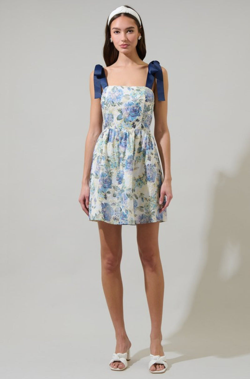 Cecily Bow Strap Mini Dress