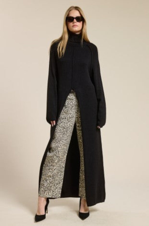 Sol Long Black Tunic Sweater