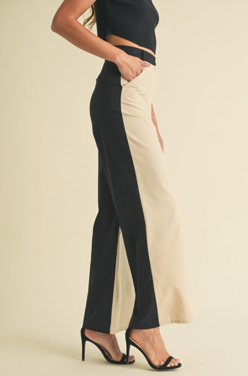 Jewel Color Block Pants