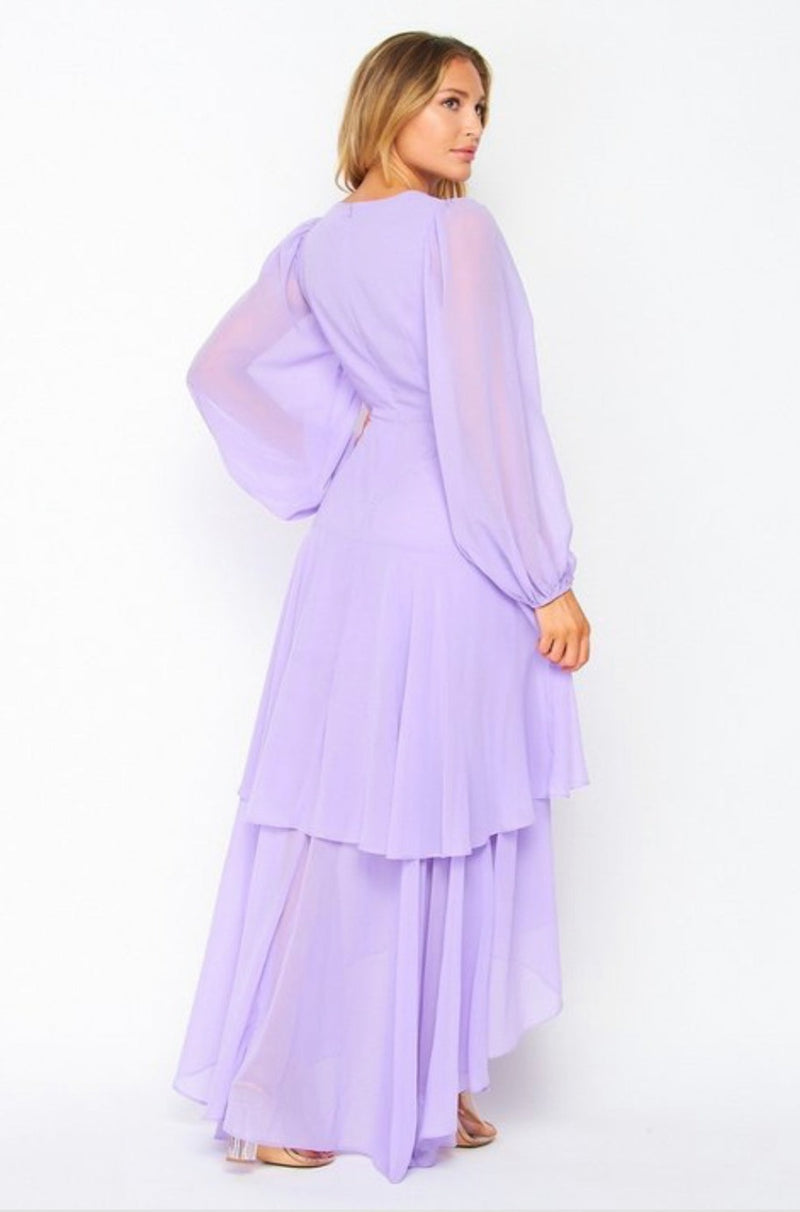 Charley Long Sleeve Lavender Dress