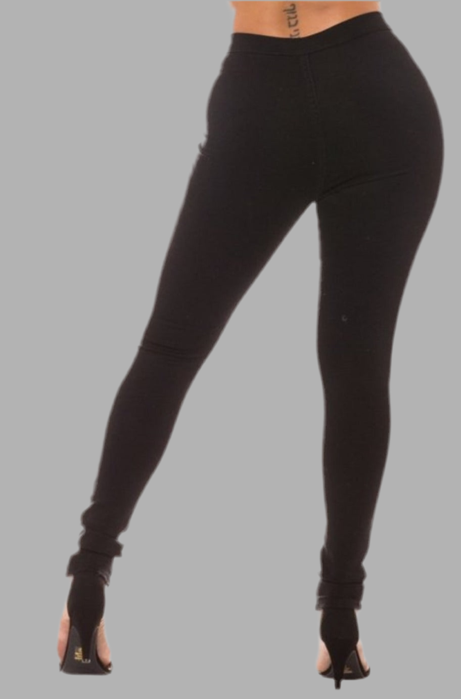 Black jeans, detail view