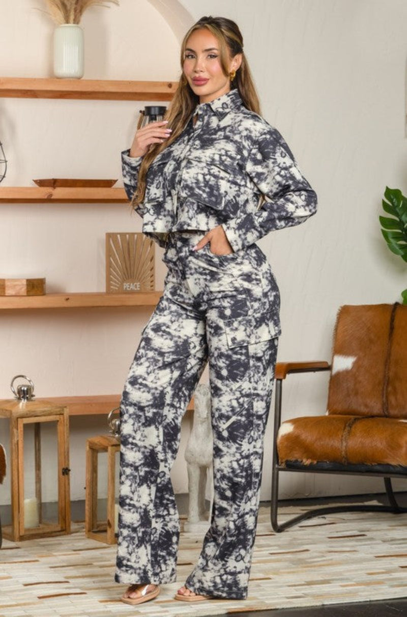 Urban Edge Wide Leg Cargo Set