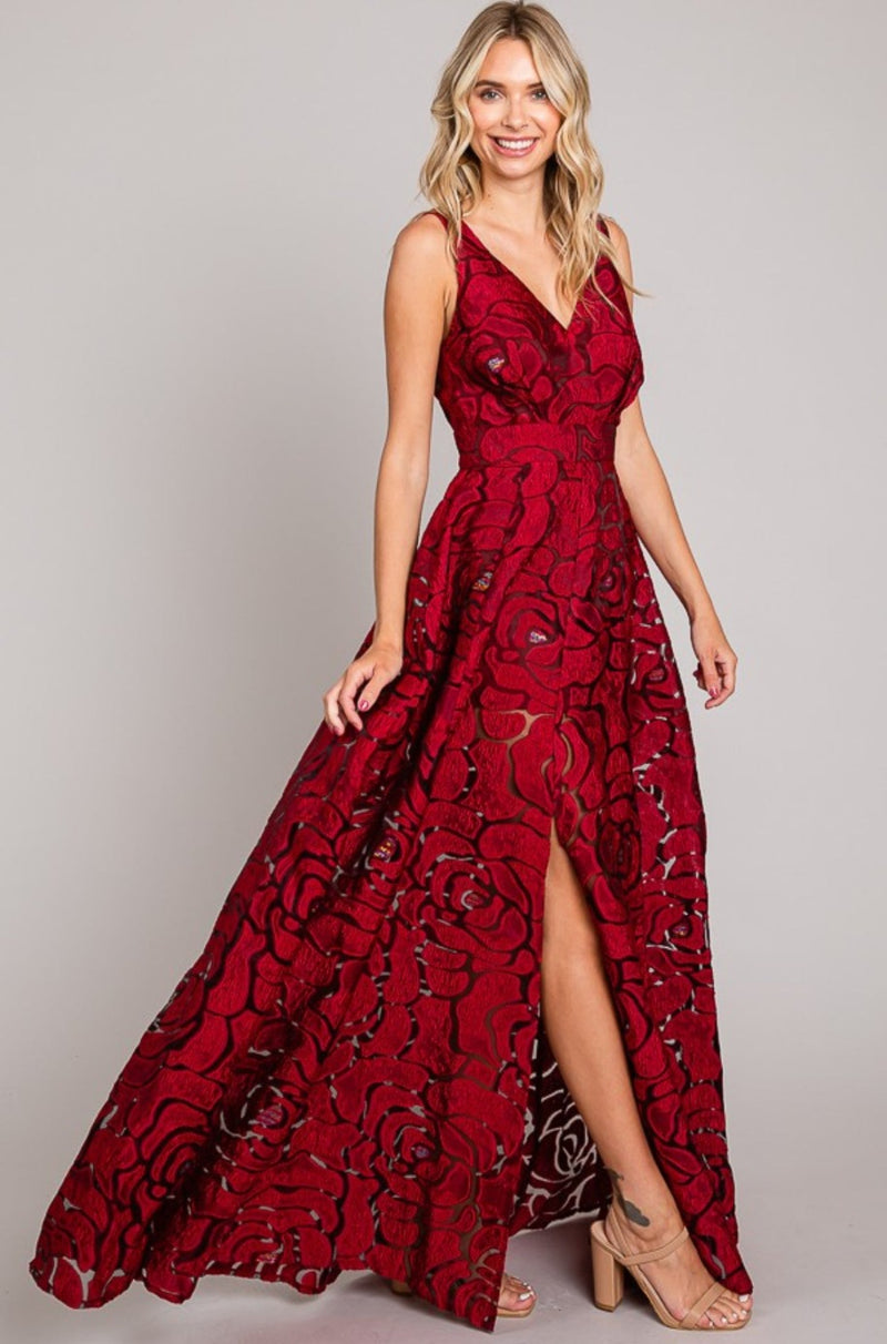 red long dress, red party dress, wedding guest dress, wine dress, burgundy dress