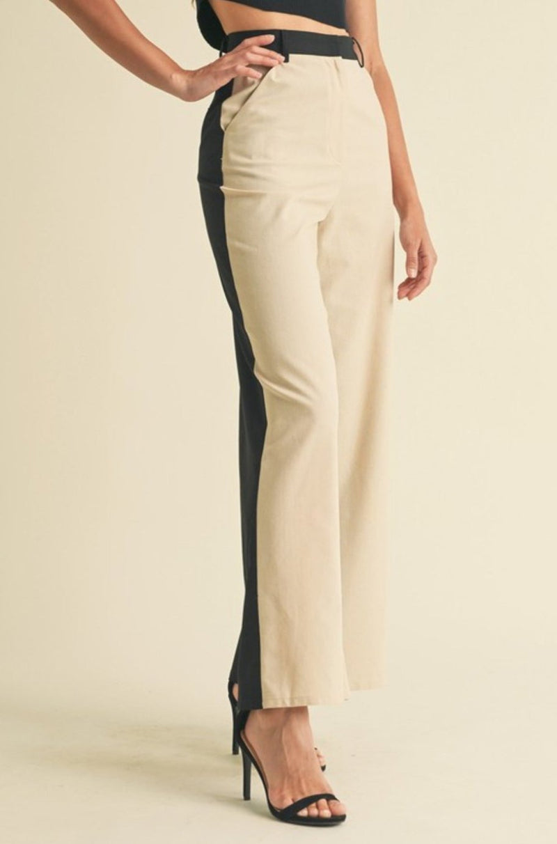 Jewel Color Block Pants
