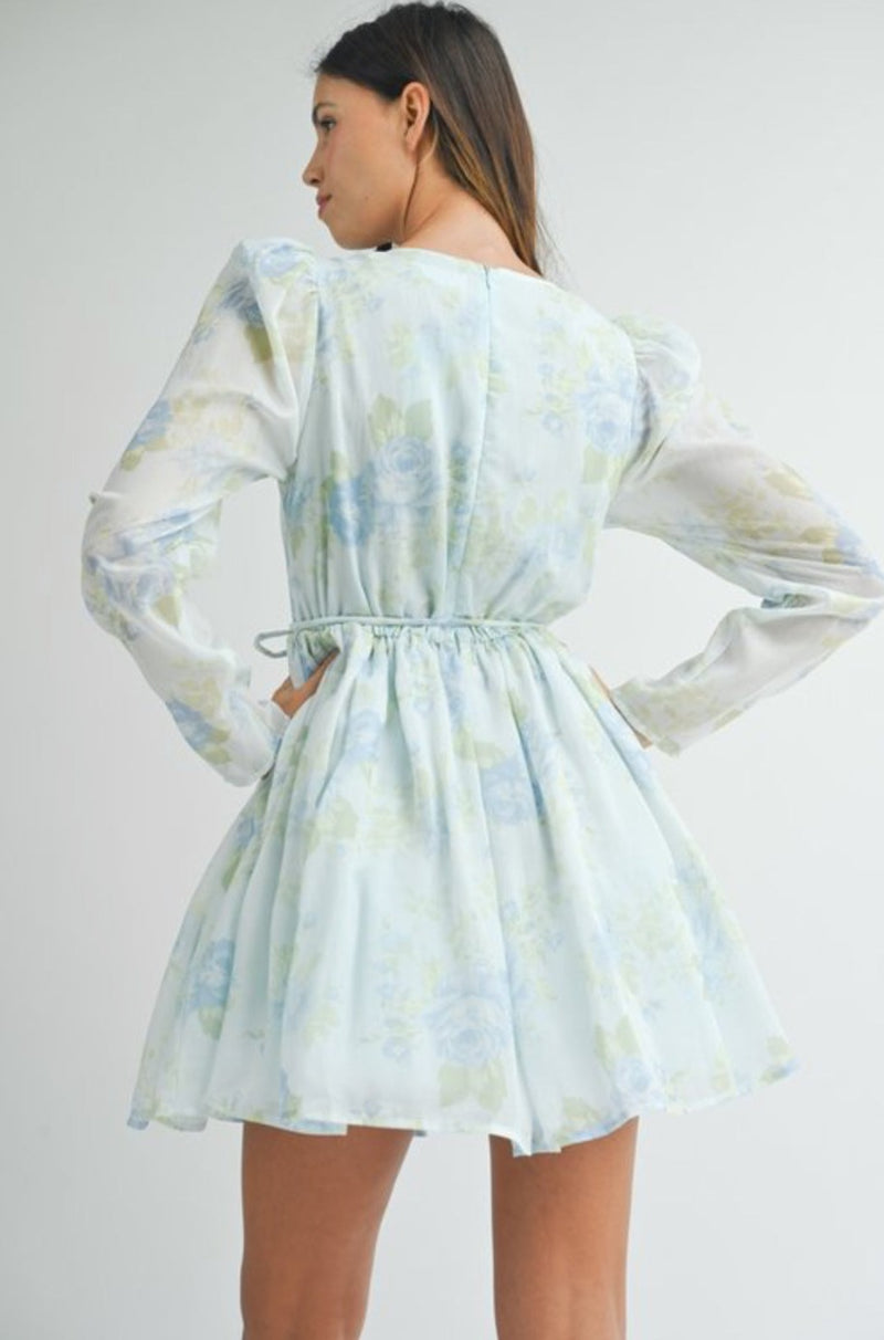 Milly Floral Blue Dress