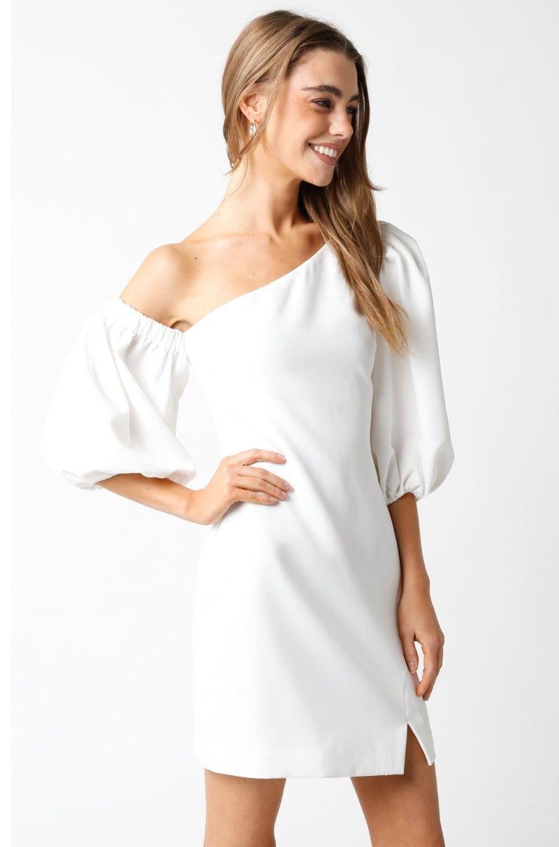 Doris White Midi Dress