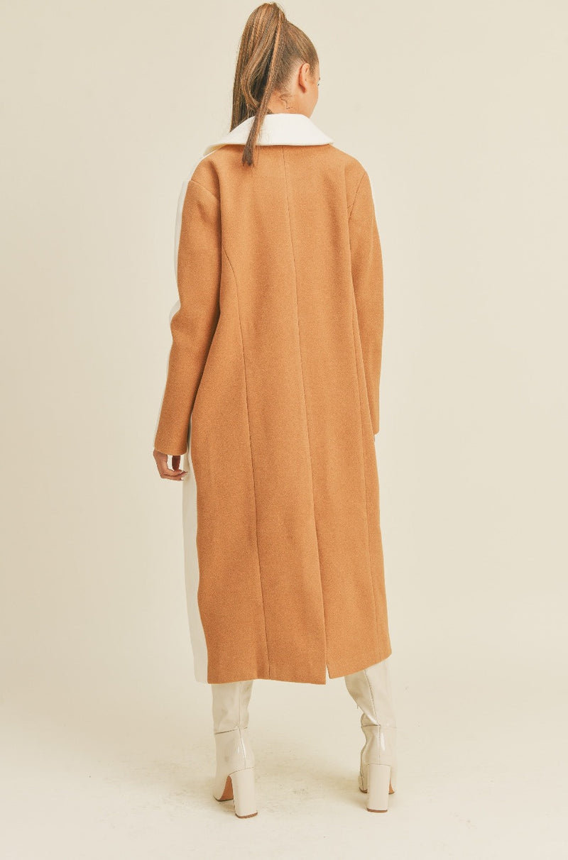 Karlie Long Color Block Coat