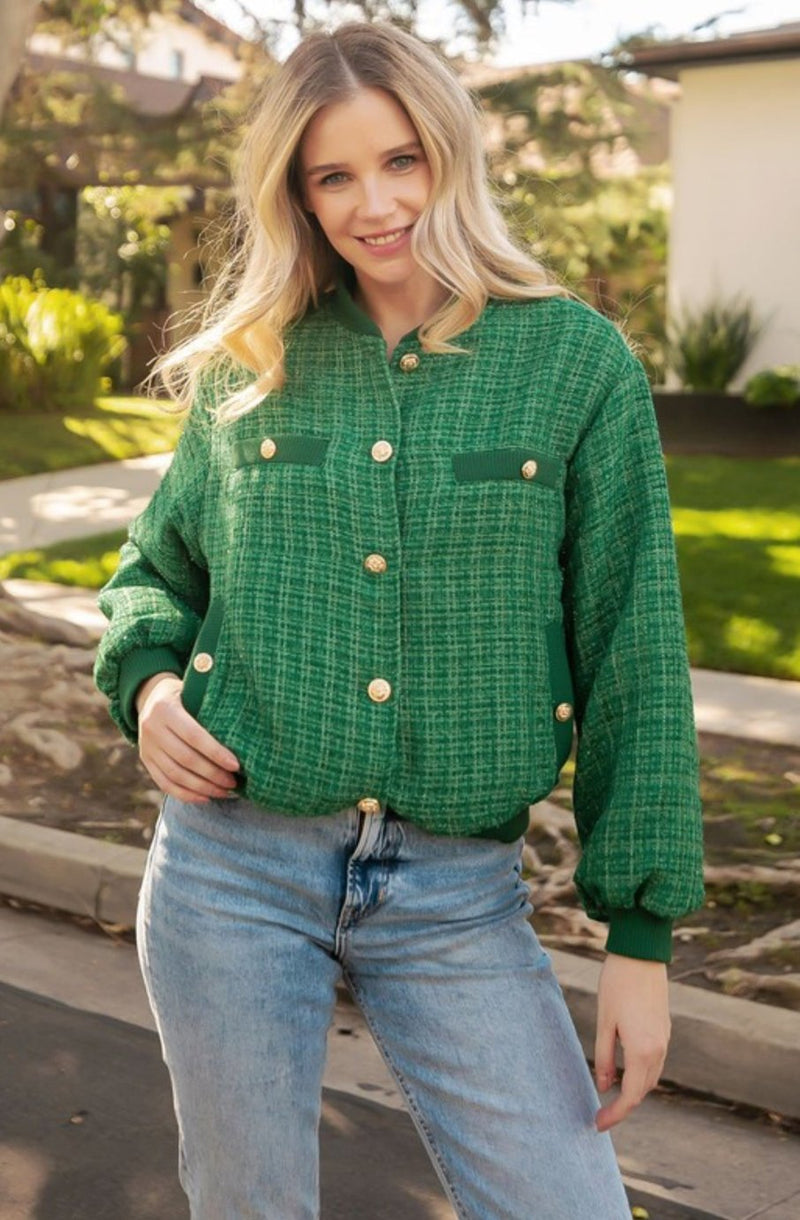 Jade Tweed Jacket
