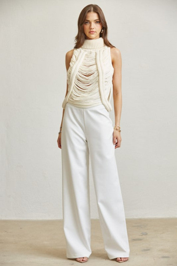 Beige Sleeveless sweater, beige sleeveless knit top, beige knit top, sweater top, women’s beige top