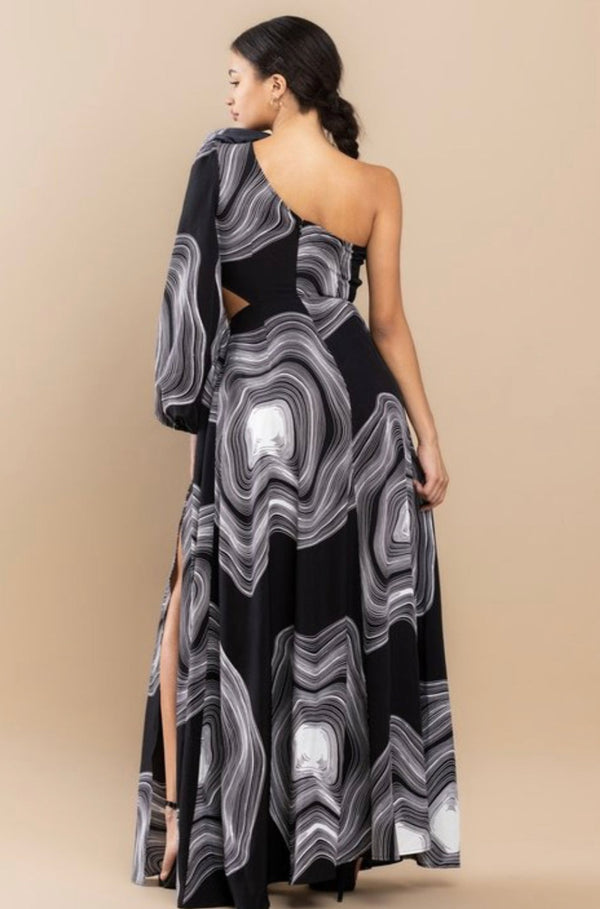 Ava Rose Black And White Dress