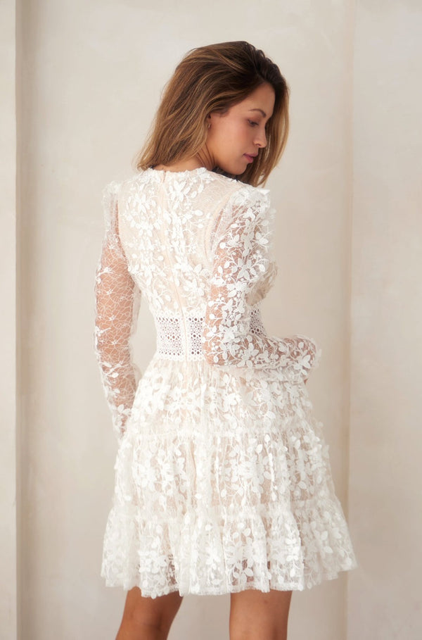 Renzo White Lace Dress