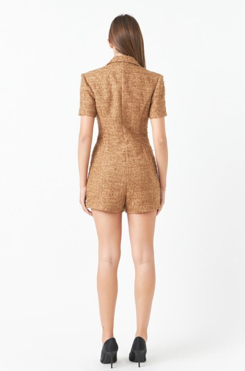 Revolt Tweed Blazer Romper