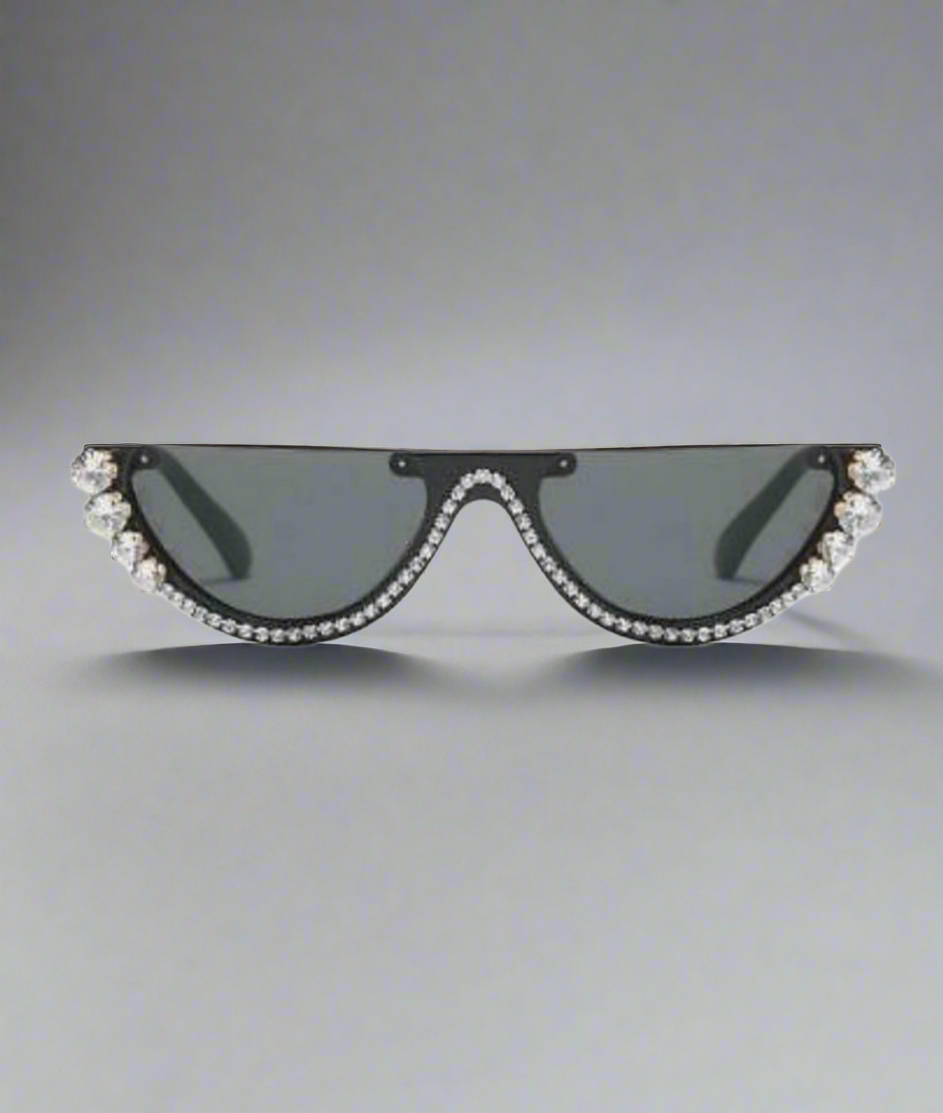 Crystal cat eye sunglasses, alternate view