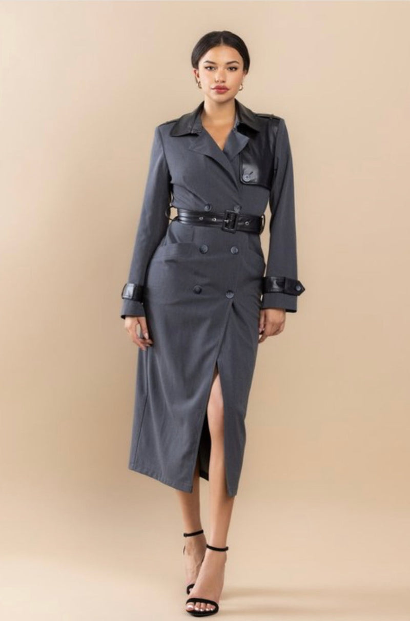 Brielle Trench Coat Dress