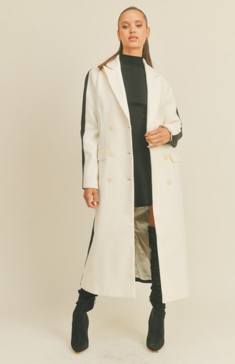 Karlie Long Color Block Coat