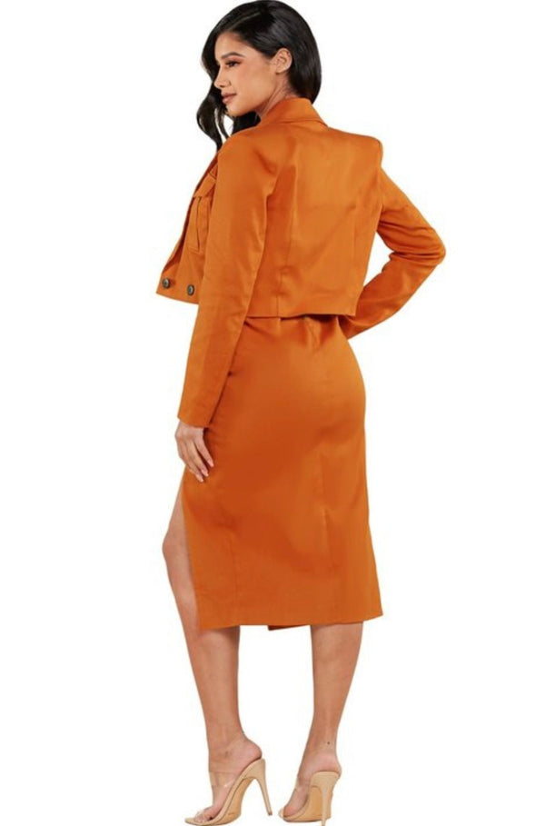 Donna Orange and Lime Two Piece Set