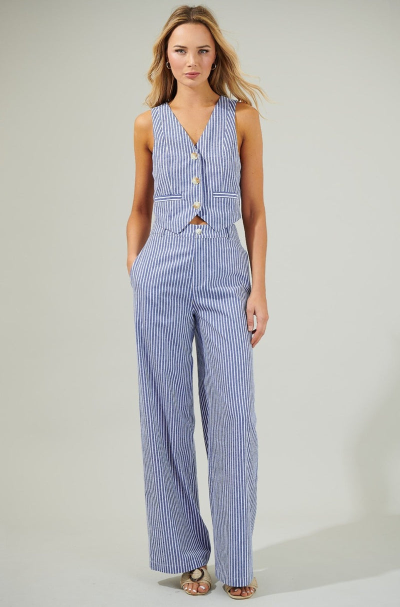 Drew Striped Wide Leg Pants