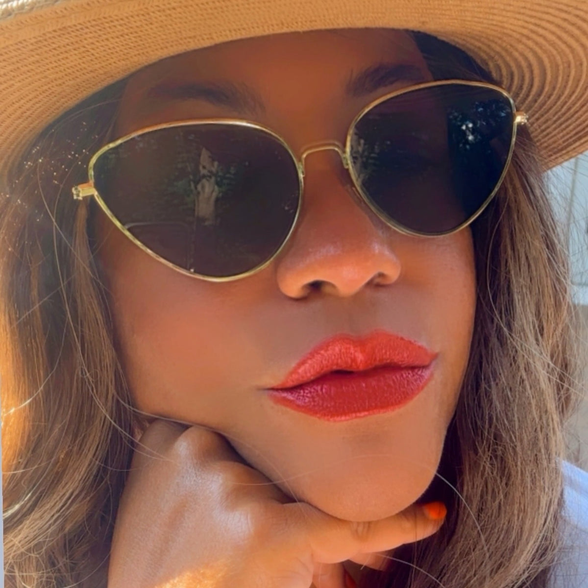 Cat eye aviator sunglasses, alternate view