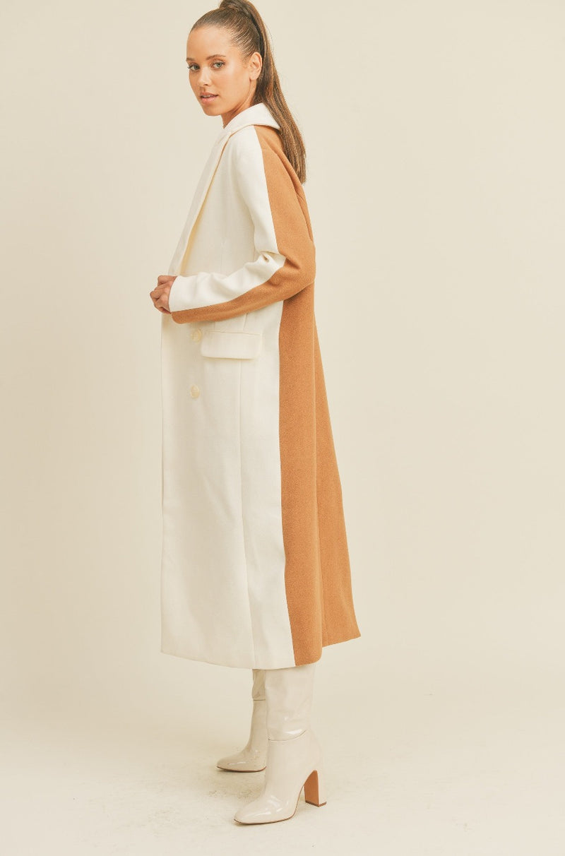 Karlie Long Color Block Coat