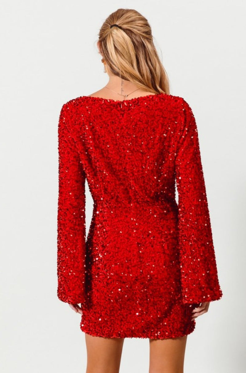 Britannia Red Sequin Dress - SAM D'MONES Britannia Red Sequin Dress - SAM D'MONES