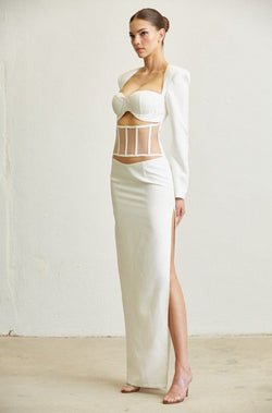 Women’s long White gown dress, women’s party dress, women’s formal dress, long white prom dress, women’s wedding dress, women’s bridal dress