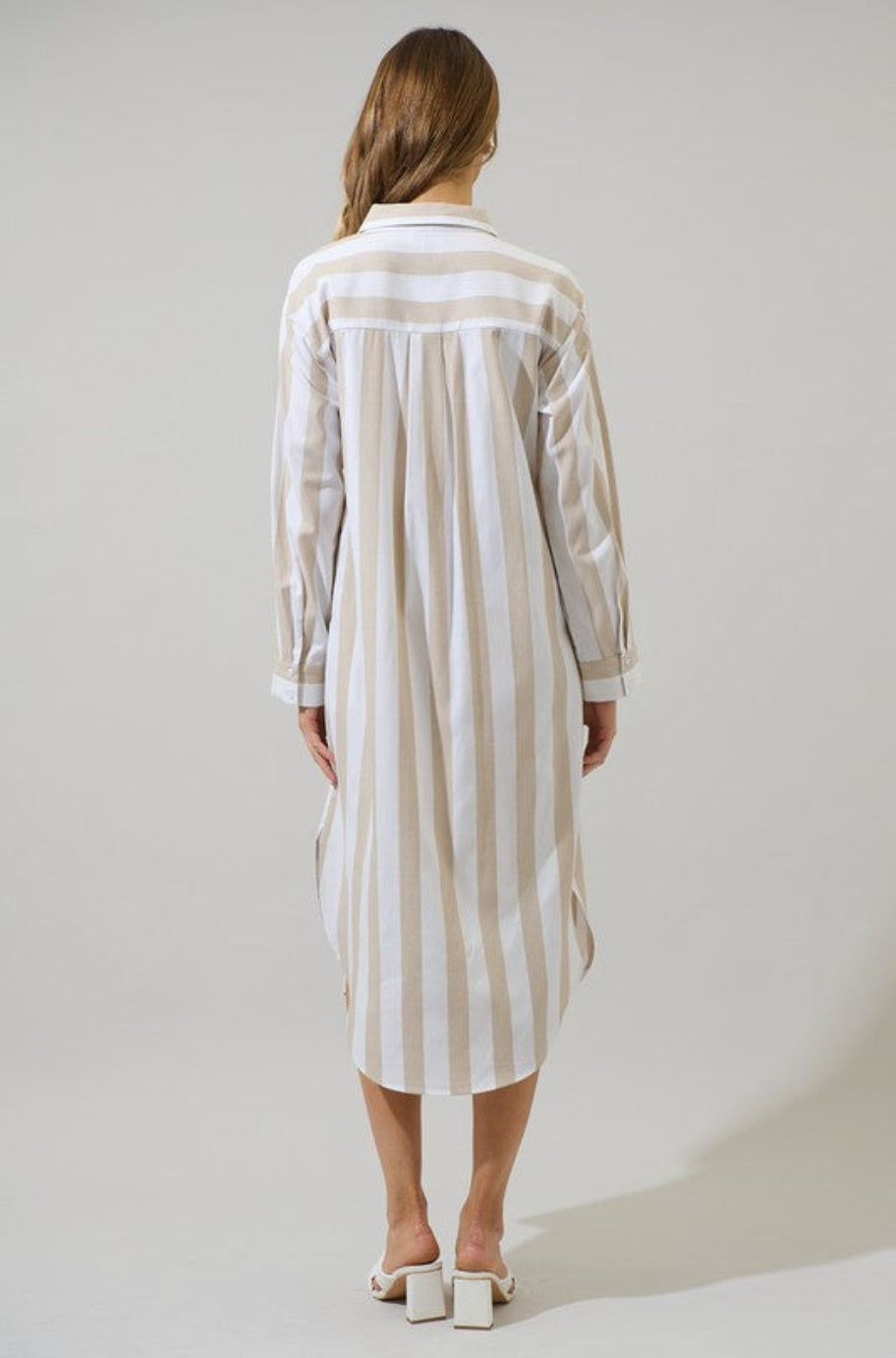 Zahra Striped Midi Dress