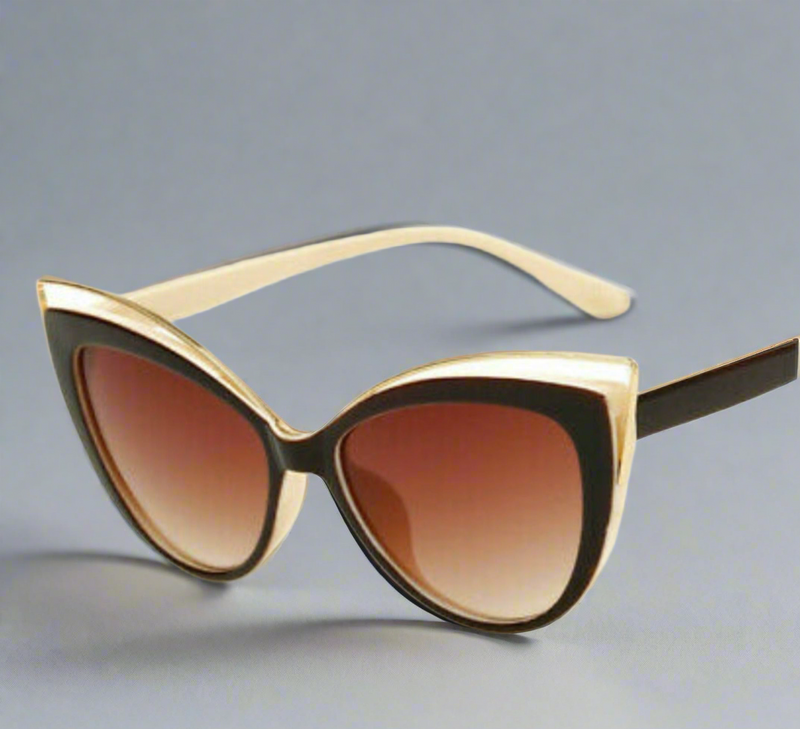 Women's brown cat eye sunglasses