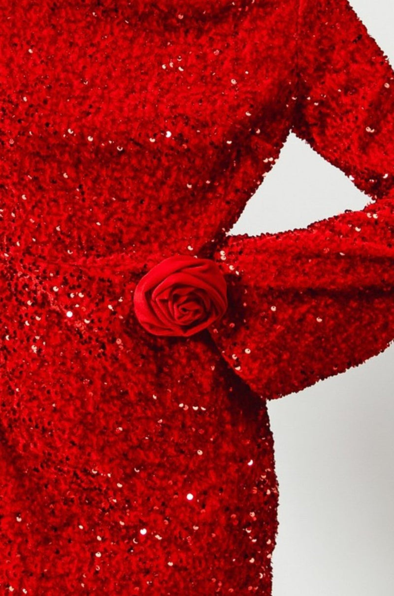 plus size red sequin dresses Britannia Red Sequin Dress