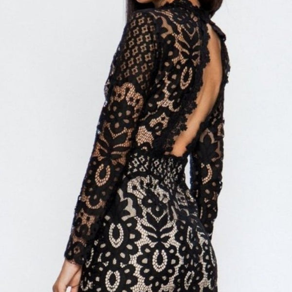 Marina Black Lace Dress