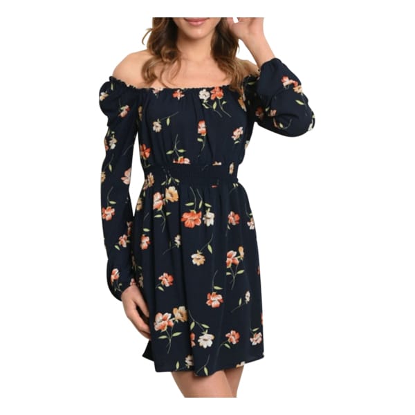 floral dress, black floral dress, dresses, off the shoulder floral dress, off the shoulder dress