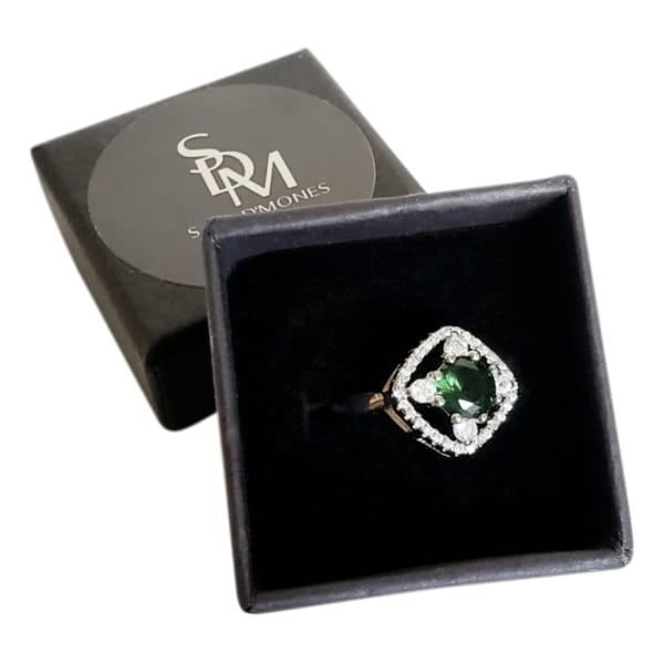 Vintage Emerald Round Ring