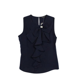 Navy blue work top, navy blue top, work attire, work clothes, blue top, tops