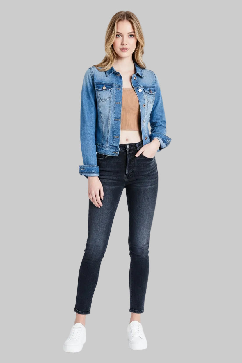 Light blue classic denim jacket