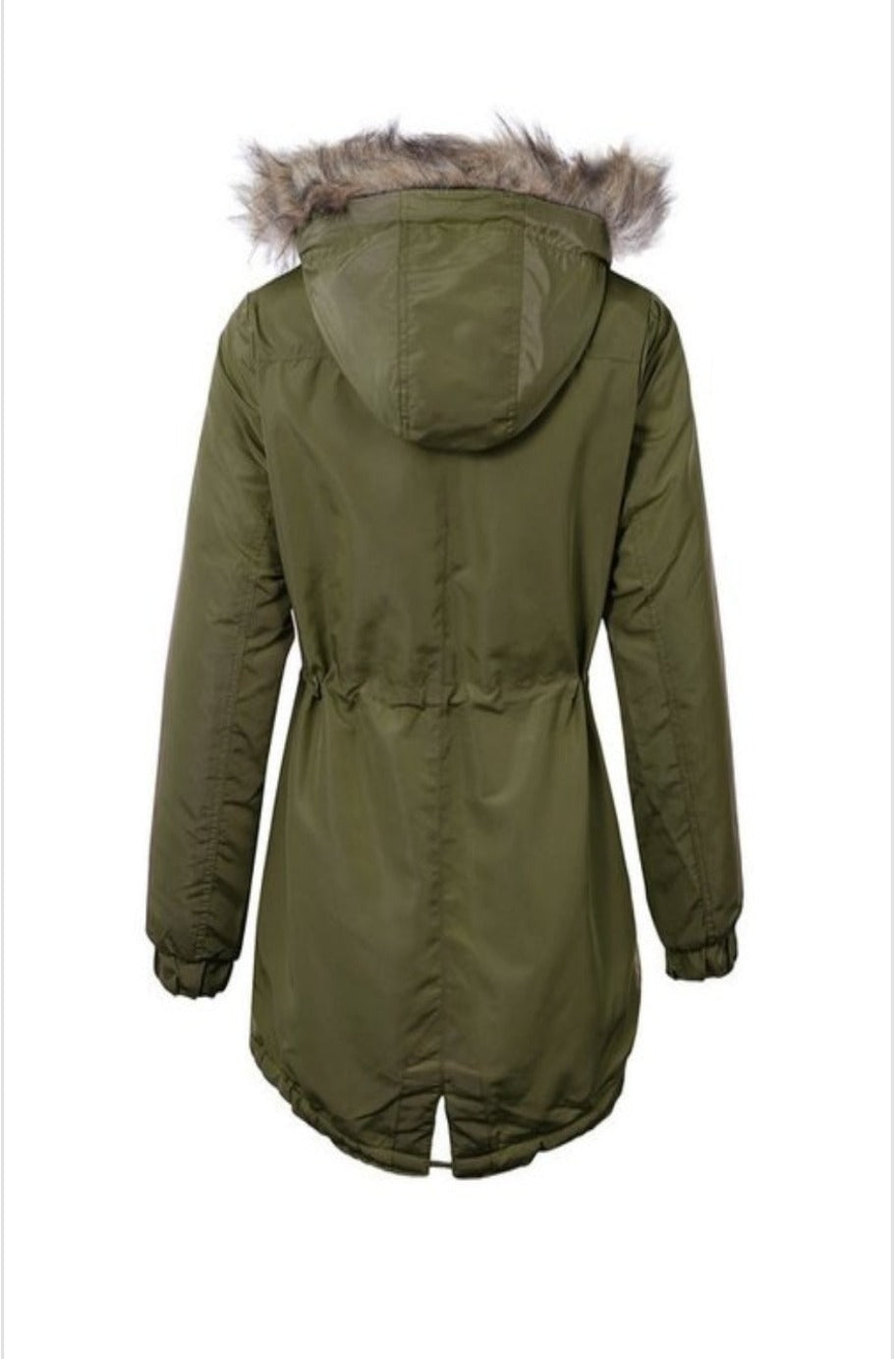 Olive coat, alternate view